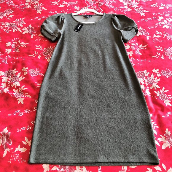 Amazing Puff Sleeve Shift Dress *NEW WITH TAGS* Size XS-XXS - Picture 11 of 16